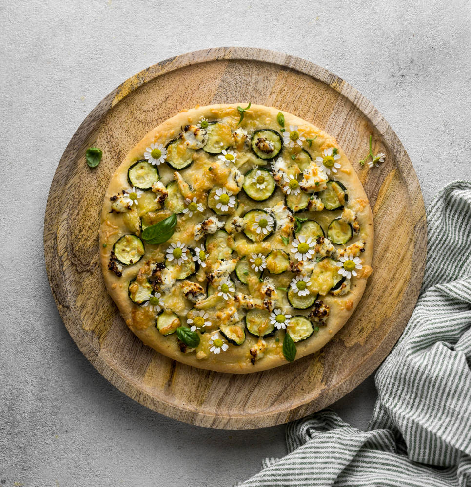 Pizza courgettes